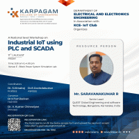 National Level Workshop on Industrial IoT using PLC and SCADA 2023 Workshop Poster